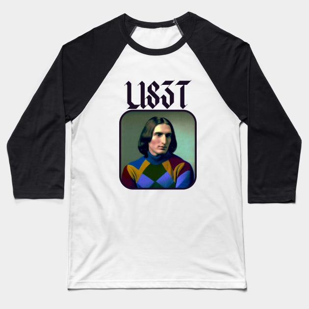 LISZT Baseball T-Shirt by Cryptilian